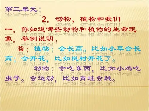 动物植物和我们