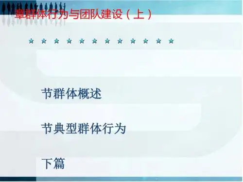群体行为与团队建设教材(PPT67张)