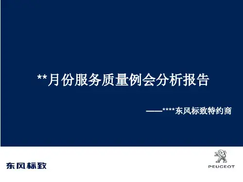 服务质量例会分析报告