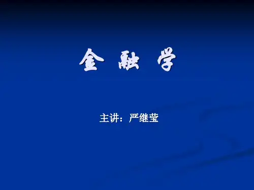 南开金融学课件ch1货币概述