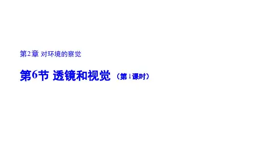 浙教版科学七级下册26透镜和视觉第1课时 课件共23张