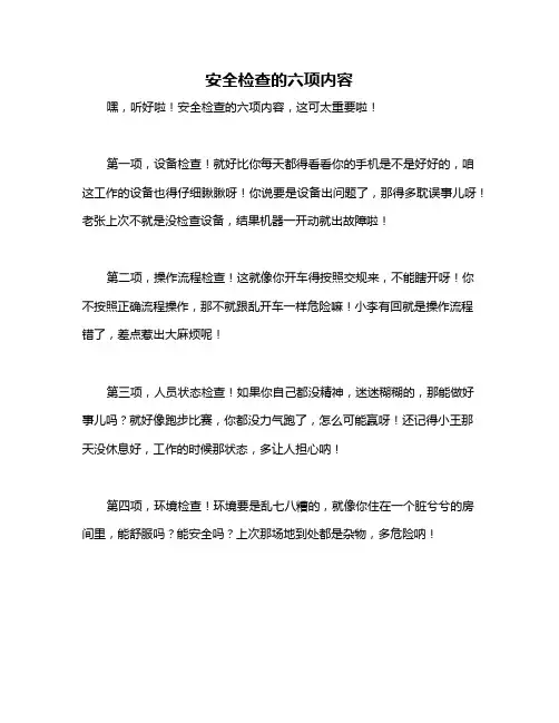 安全检查的六项内容