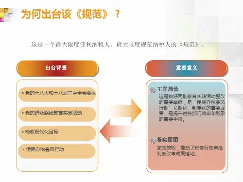 全国县级税务机关纳税服务规范