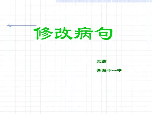 高考复习修改病句PPT课件