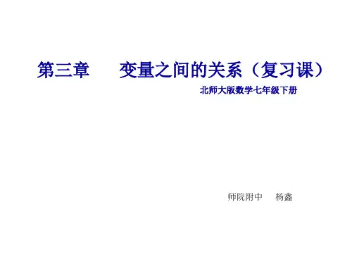 北师大版数学七年级下册第三章复习课