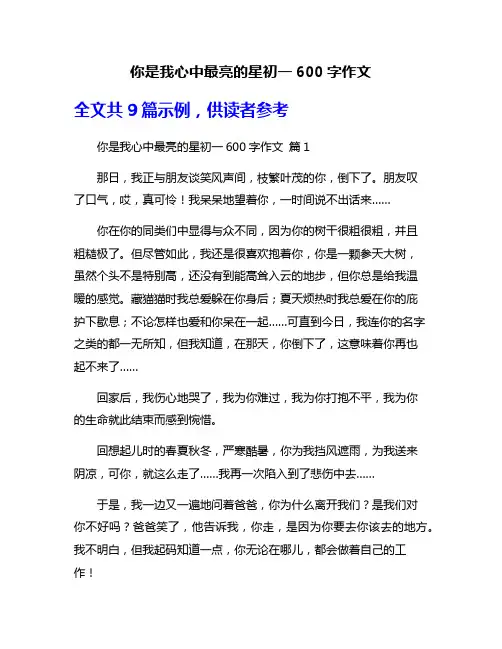 你是我心中最亮的星初一600字作文