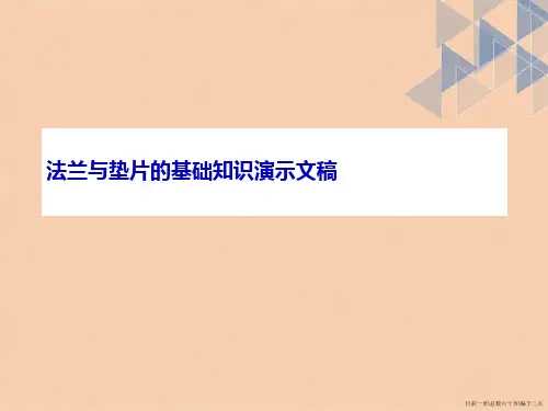 法兰与垫片的基础知识演示文稿