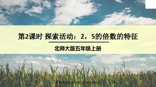 北师大版数学五年级上册第2课时 探索活动：2,5的倍数的特征PPT
