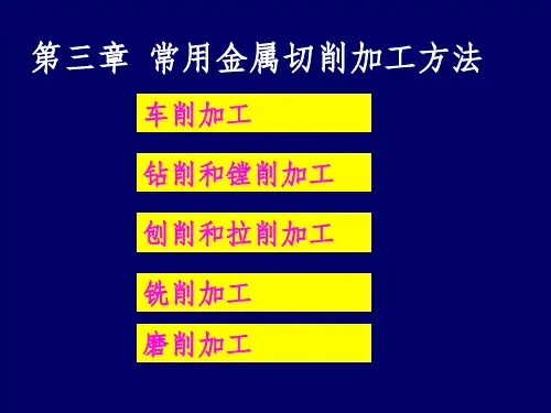 第三章 常用金属切削加工方法ppt课件