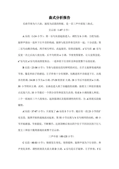 曲式分析报告