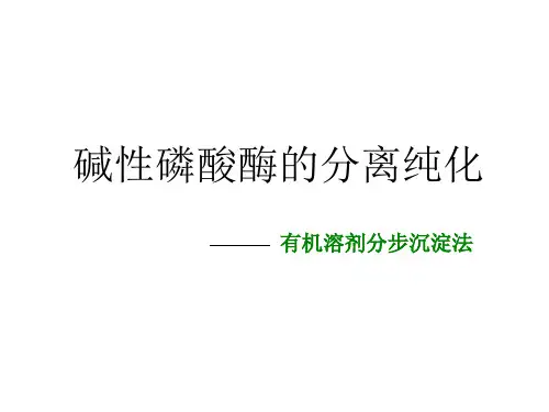 碱性磷酸酶的分离纯化鉴定