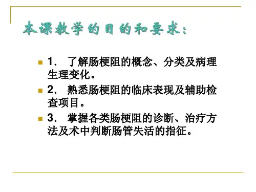 肠梗阻的诊断、治疗
