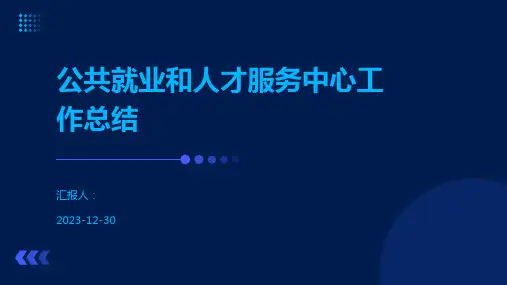 公共就业和人才服务中心工作总结