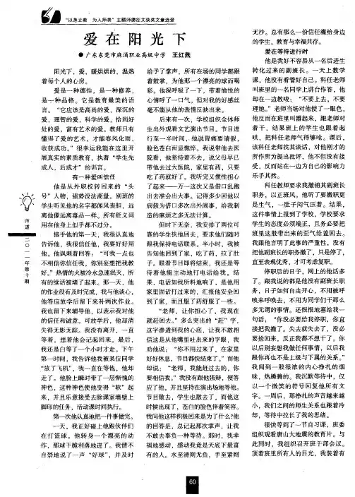 爱在阳光下