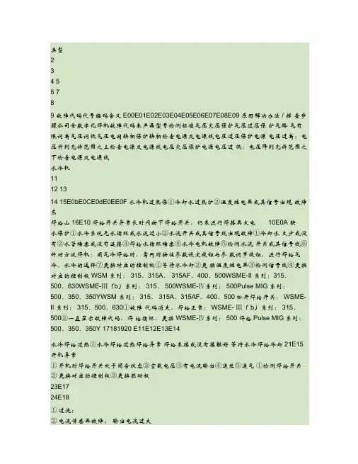奥太故障代码(精)
