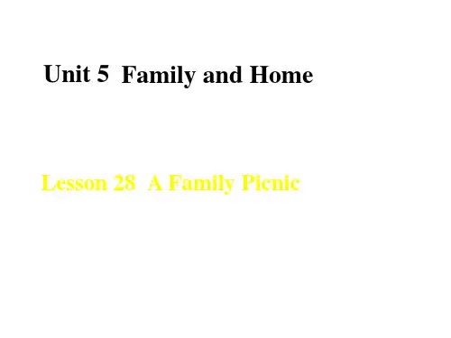 冀教版七年级上册英语《A Family Picnic》Family and Home PPT教学课件
