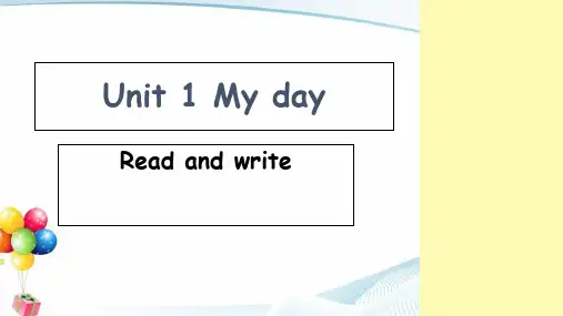 (完整版)PEP五年级下册Unit1-My-day-read-and-write