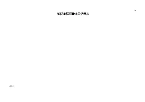 道路高程测量成果记录表