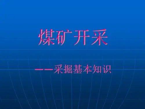 煤矿采掘知识PPT课件