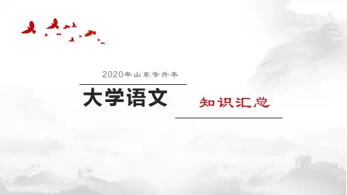 山东专升本大学语文文言文部分汇总(包含翻译常、见问题等信息)