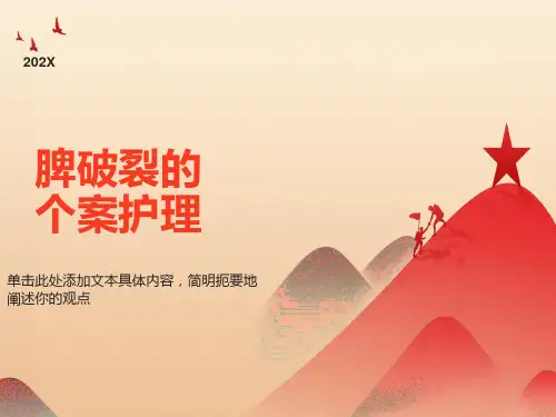 脾破裂个案护理