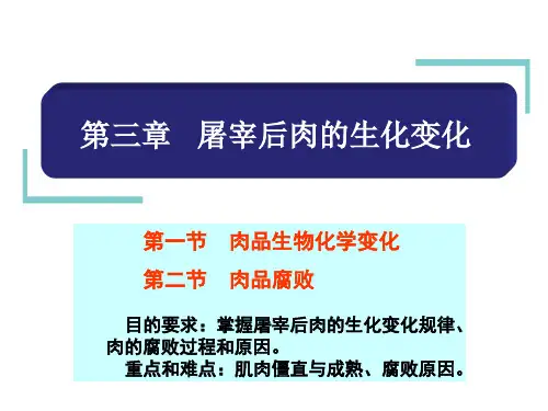 第三章肉宰后生化变化