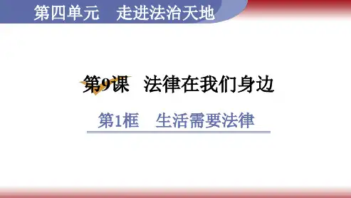 2022-2023学年部编版道德与法治七年级下册9.1 生活需要法律 课件-(25张PPT)