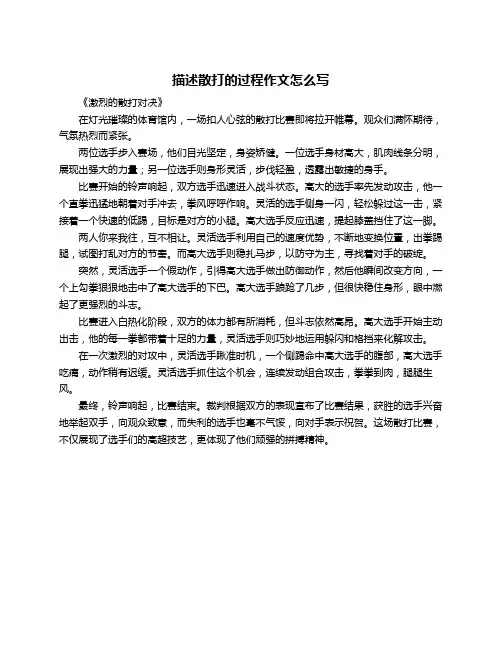 描述散打的过程作文怎么写