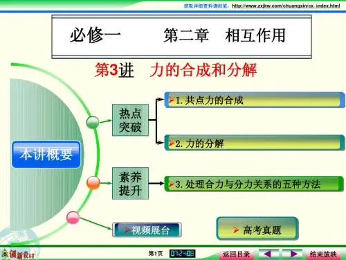 第3讲 力的合成和分解