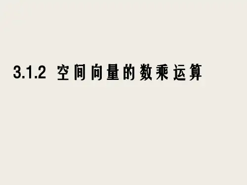 人教A版选修2-13.1.2空间向量的数乘运算课件