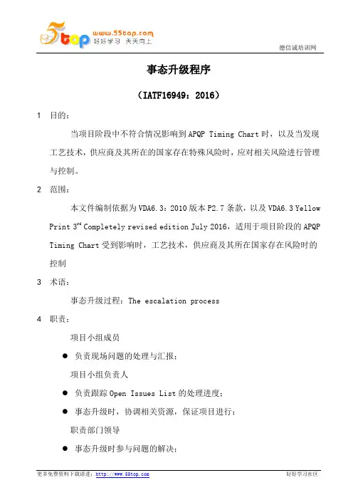 事态升级程序(含表格)