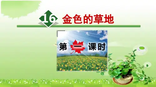 人教版三年级语文上第五单元 金色的草地》_第一课时课件