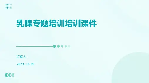 乳腺专题培训培训课件