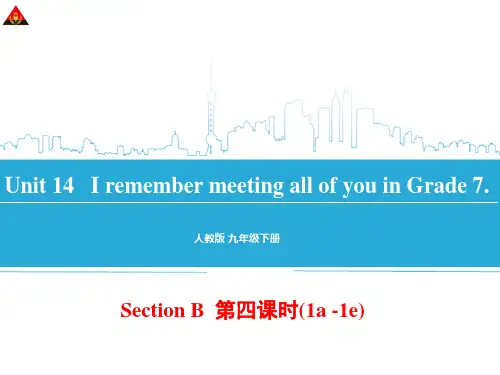 人教新目标九年级 Unit 14 第四课时  公开课一等奖课件