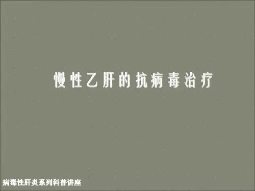 慢性乙肝抗病毒治疗专题ppt课件