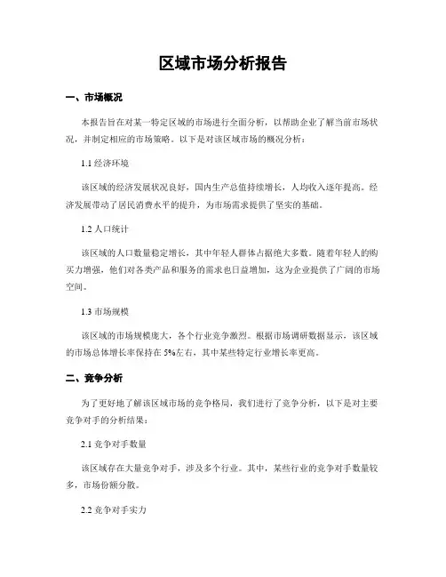 区域市场分析报告