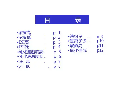 乳化液管理故障及对策
