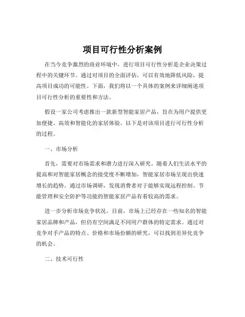 项目可行性分析案例