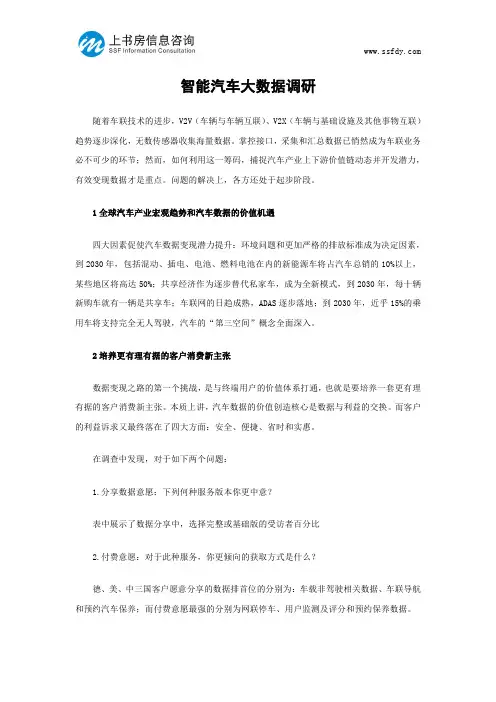智能汽车大数据调研-上书房信息咨询