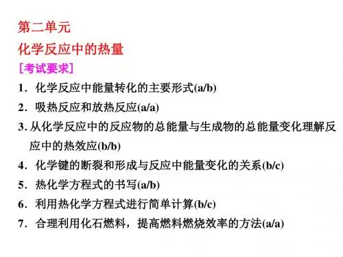 高中化学三维设计浙江专版必修2课件：专题2 第二单元 化学反应中的热量(55张)