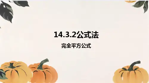 14.3.2公式法 课件 2024—2025学年人教版数学八年级上册