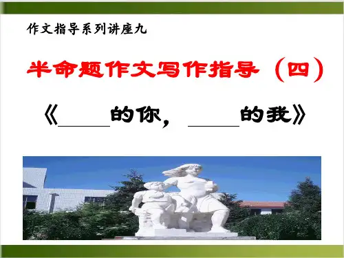 半命题作文指导4 《 的你, 的我》——中考语文复习专题精品PPT(共25张PPT)