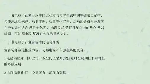 专题6带电粒子在复合场中的运动课件