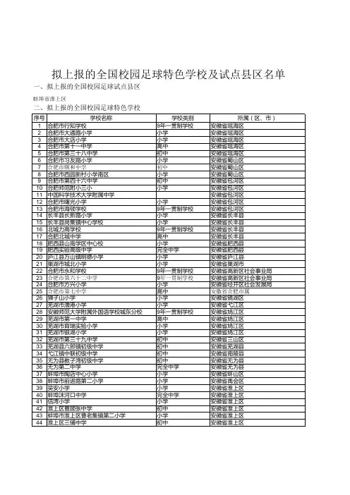 校园足球特色学校申报