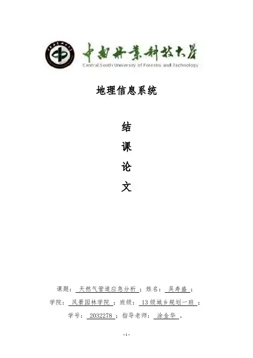 地理信息系统结课论文