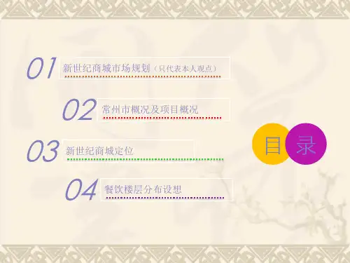 常州新世纪商城二期商业策划报告(31页)