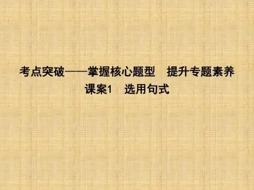 2018届高考语文选用仿用变换句式专题复习(通用版)(3)优秀PPT课件
