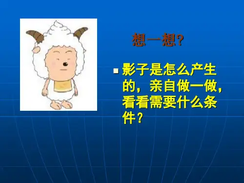 五年级上册科学课件-2.1 光和影｜教科版(共20张ppt)
