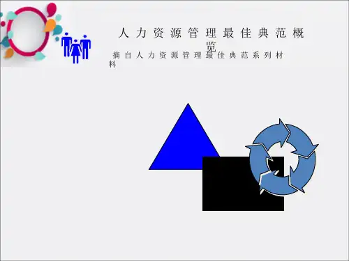 麦肯锡人力资源最佳典范(1)