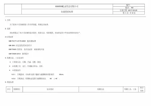拉链检验标准